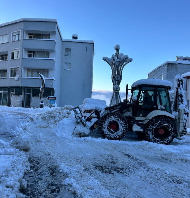 Güce Belediyesi Kar İle Mücadele 